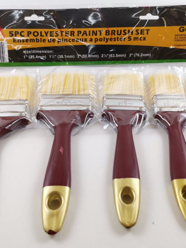 5Pcs Polyester Paint Brush Set