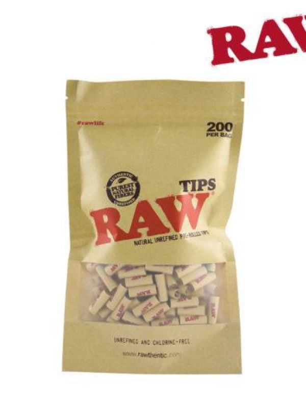 RAW Tips Pre-Rolled Unbleached