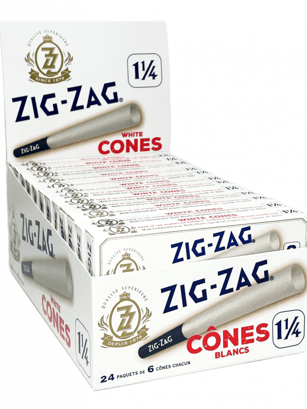 Zig Zag White Cone 1-1/4