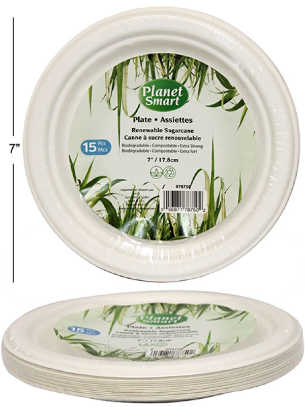 7″ Compostable Plate 15PK