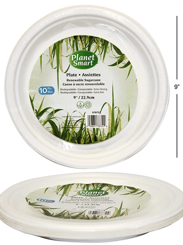 9″ Compostable Plate 10PK