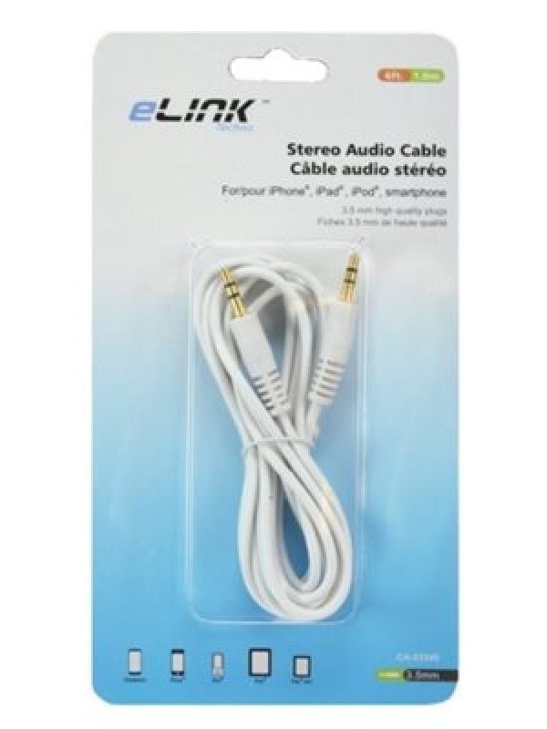 E-Link Audio Stereo Cable 3.5mm (6ft)