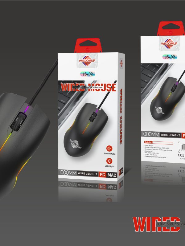 WISDOMUP JS-02 Wired Optical Mouse